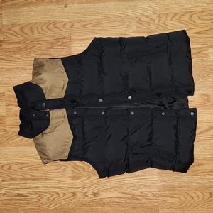 Pre owned black/tan Arizona puffer vest